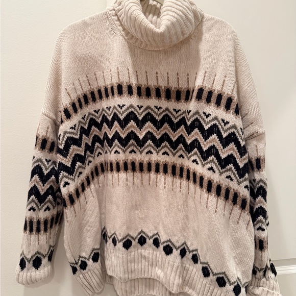 Barbour Cozy Cream and Black Patterned Sweater - Picture 3 of 4
